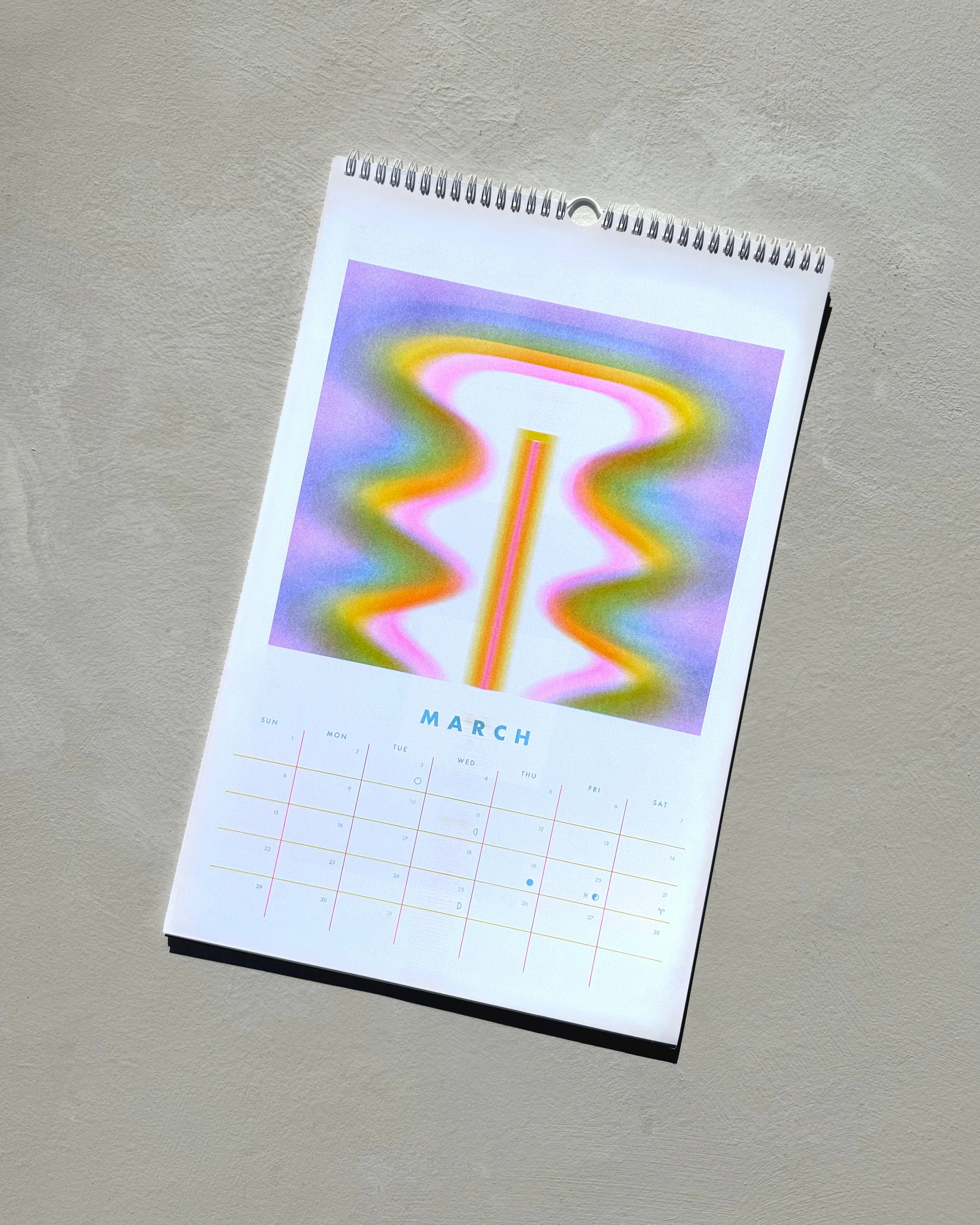 2026 Riso abstract art wall calendar — Robyn A. Frank